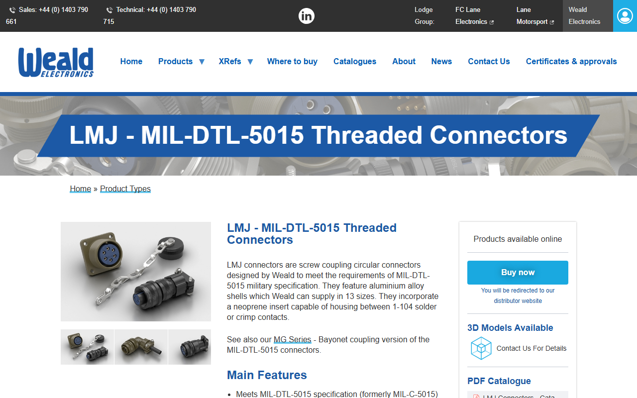 5015connectors.com screenshot