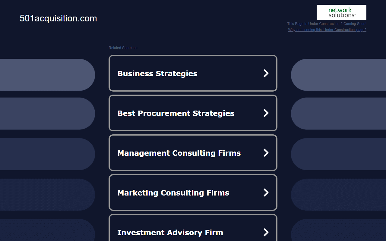 501acquisition.com screenshot