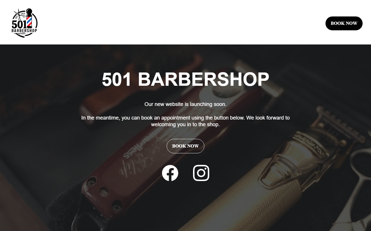 501barbershop.com screenshot