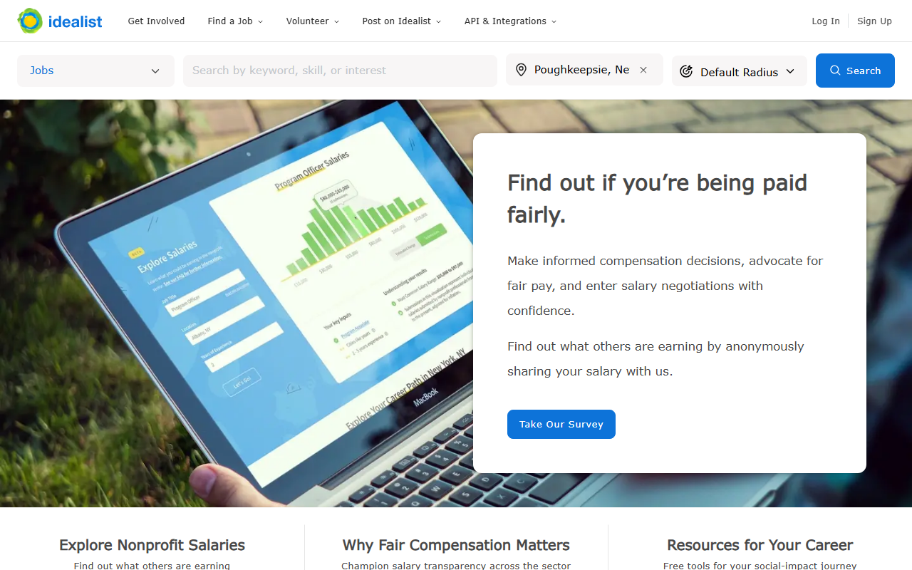 501c3salary.com screenshot