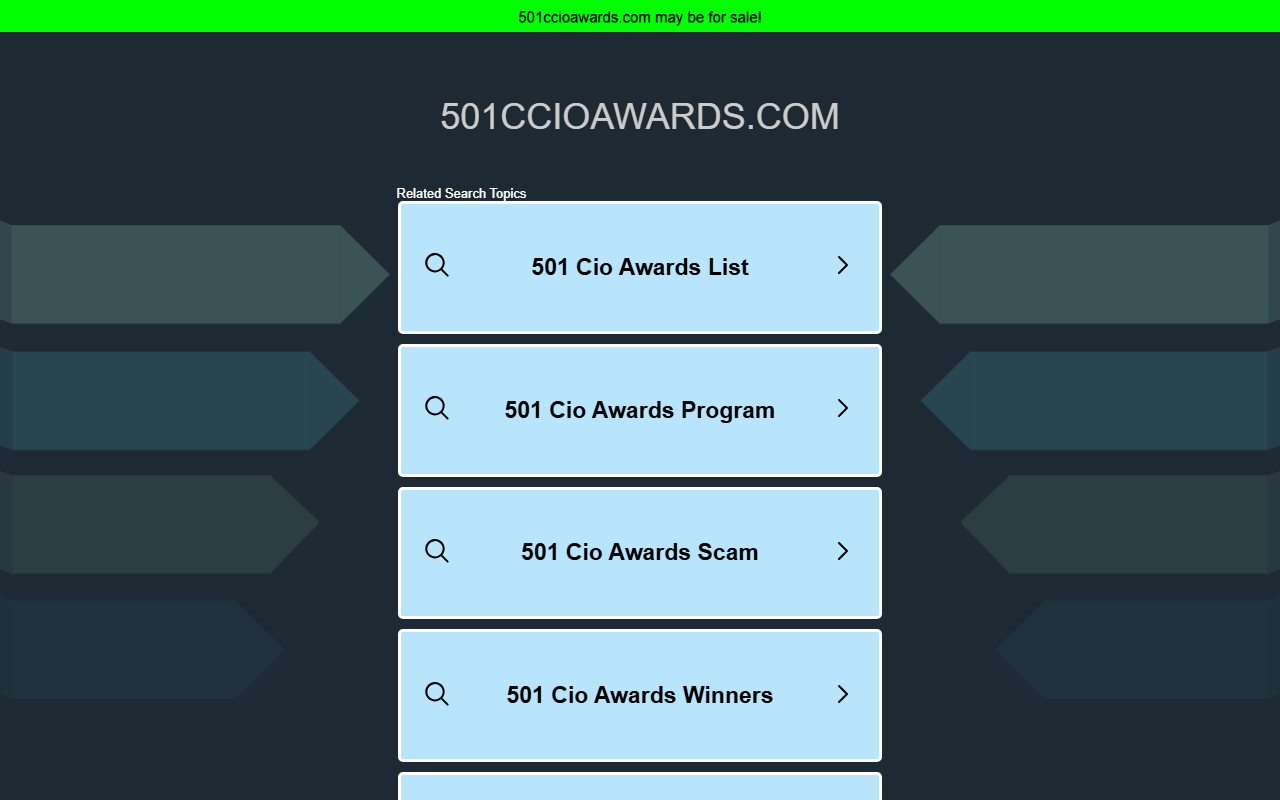 501ccioawards.com screenshot