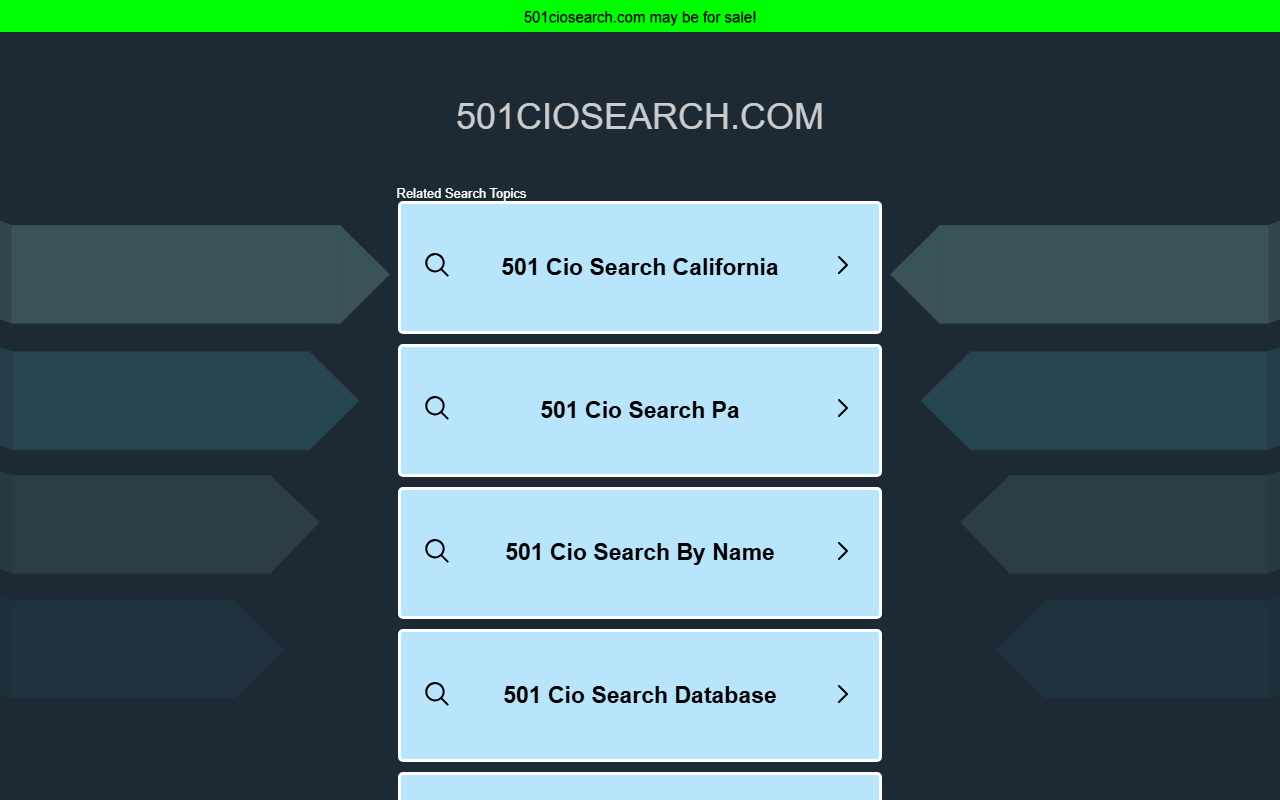 501ciosearch.com screenshot
