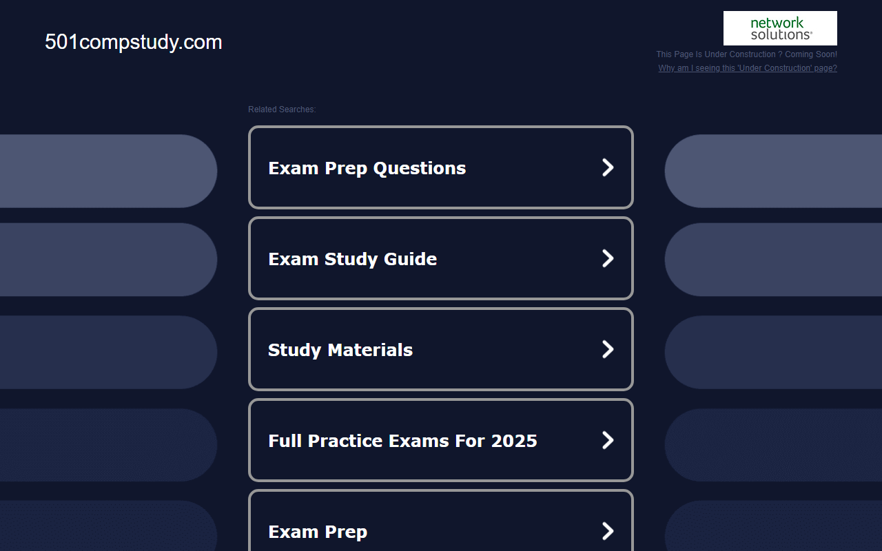 501compstudy.com screenshot