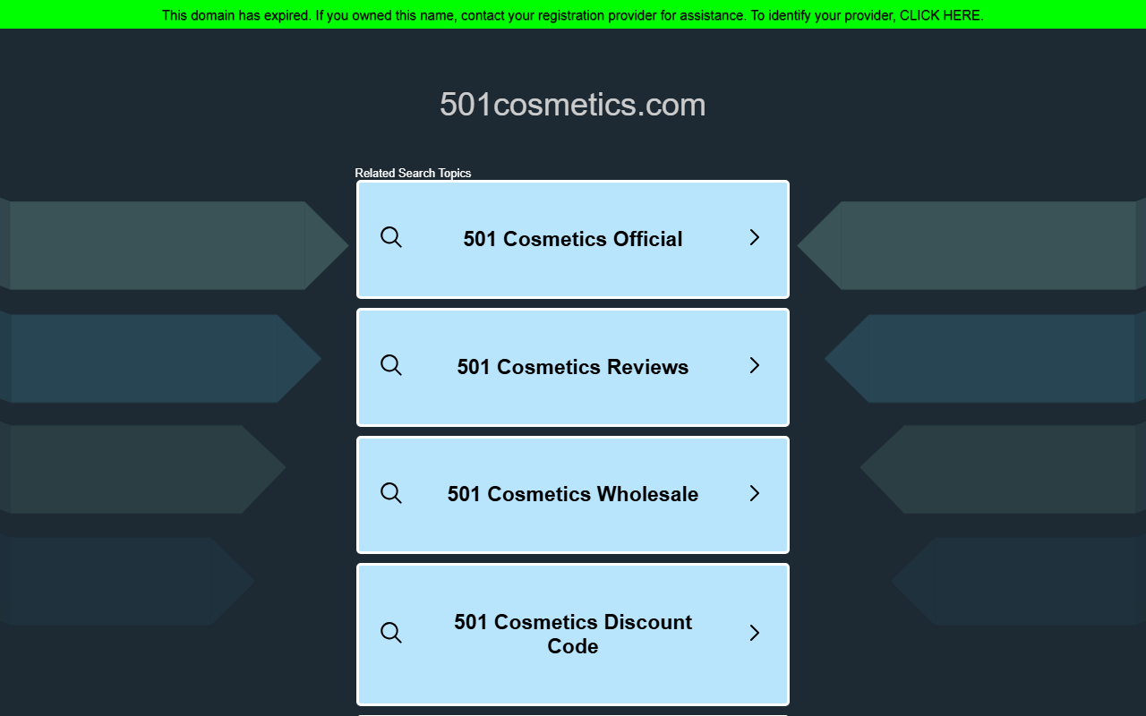 501cosmetics.com screenshot