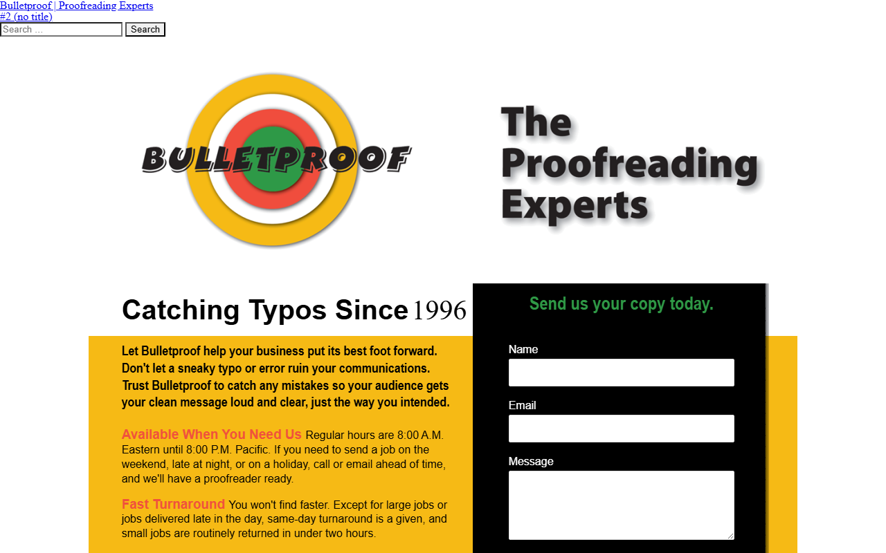 501cproofreaders.com screenshot