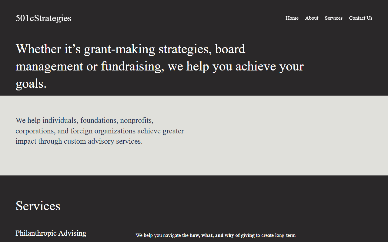 501cstrategies.com screenshot