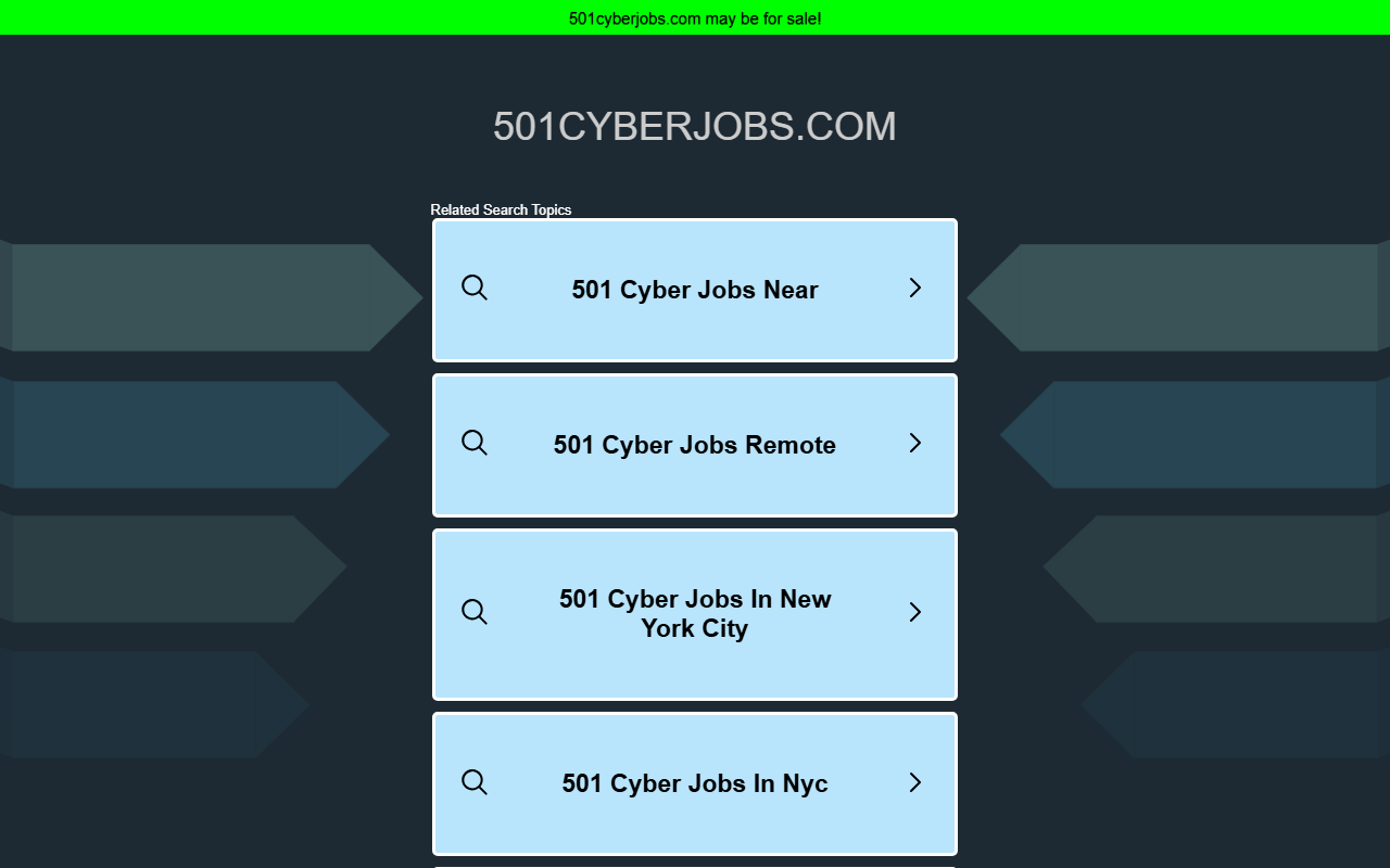 501cyberjobs.com screenshot