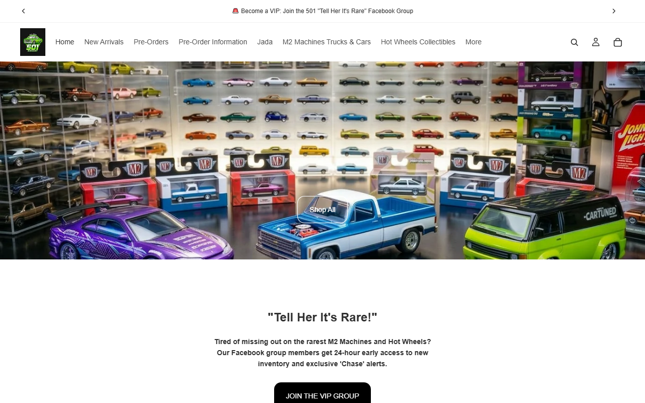 501diecast.com screenshot