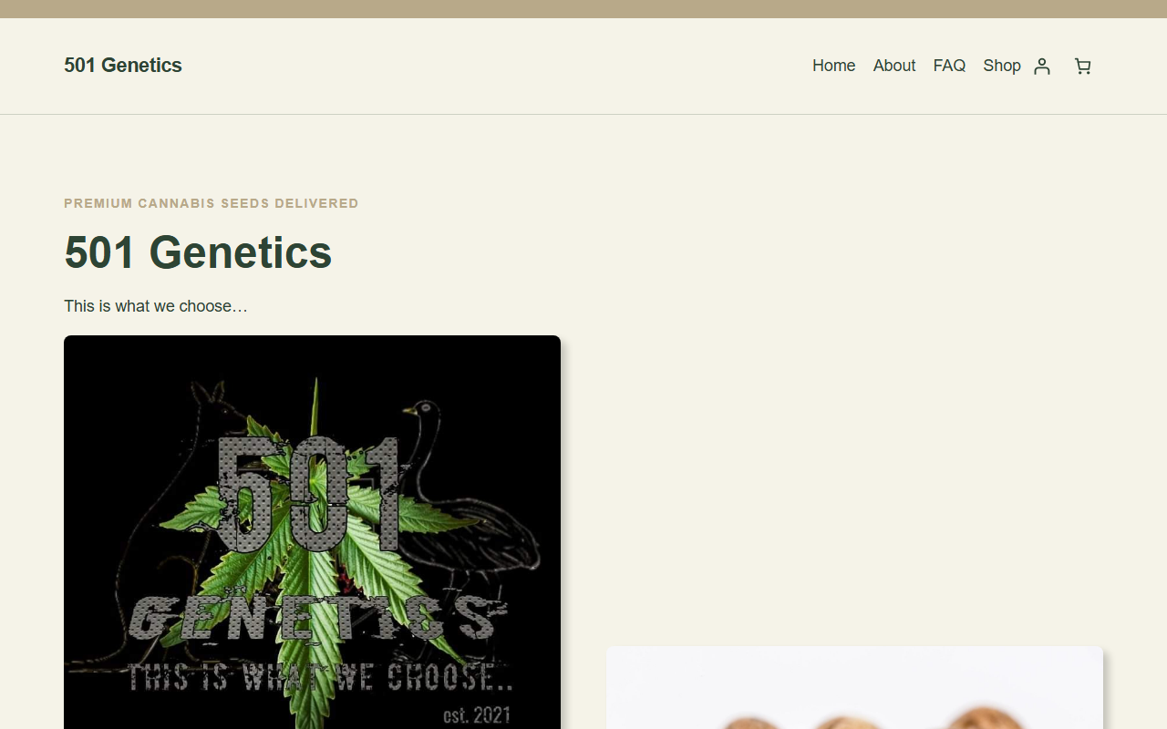 501genetics.com screenshot