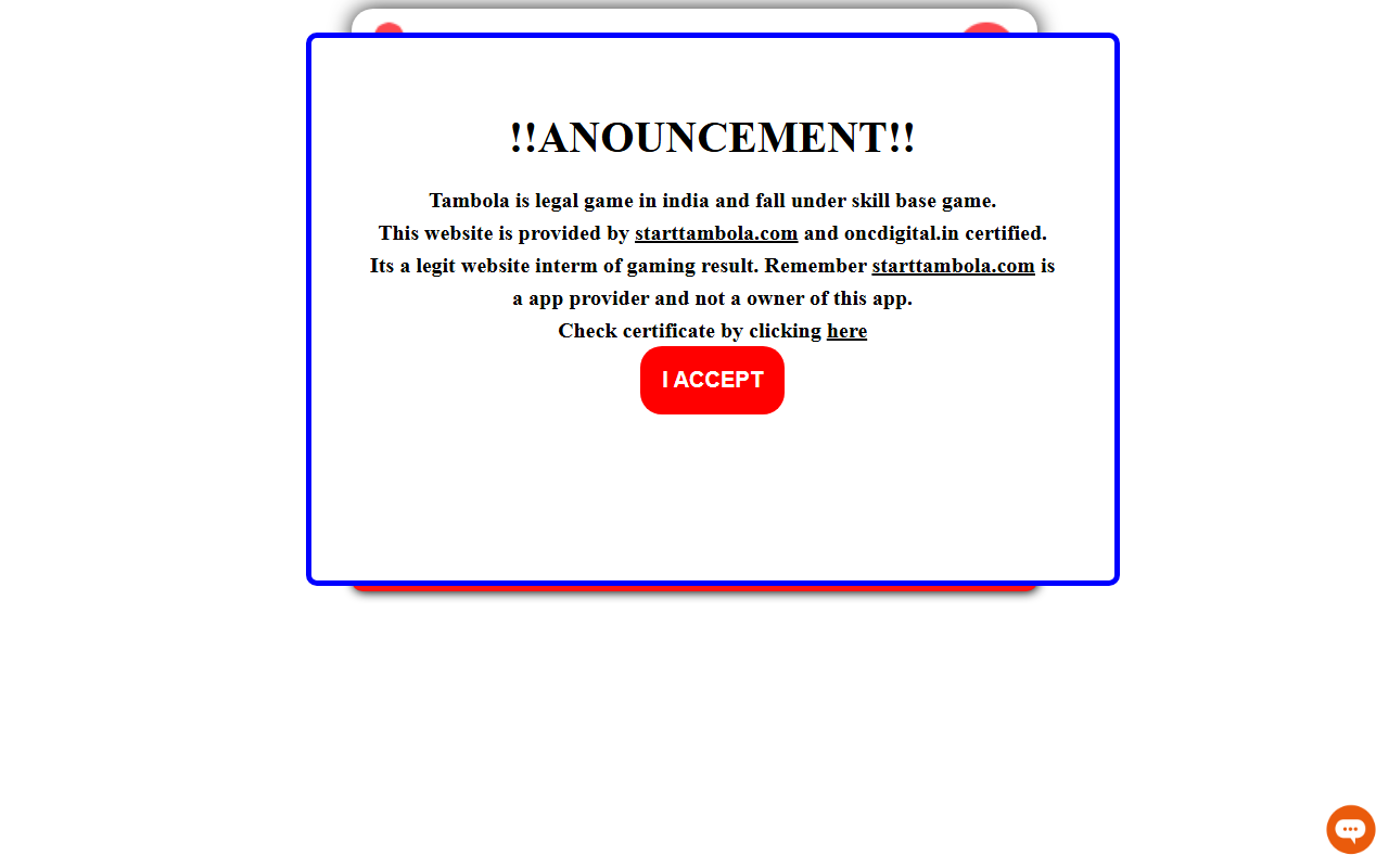501rstambola.com screenshot