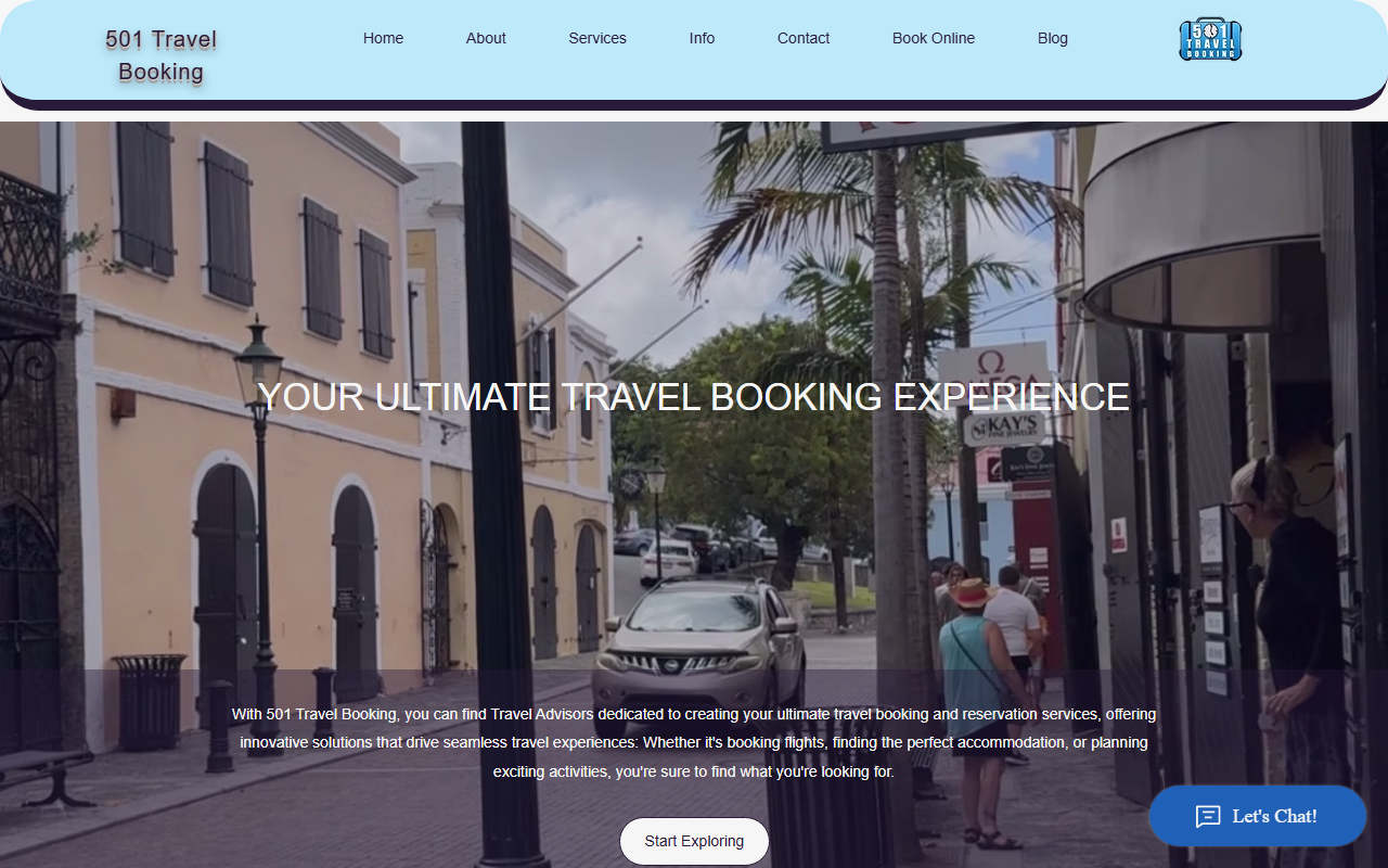 501travelbooking.com screenshot