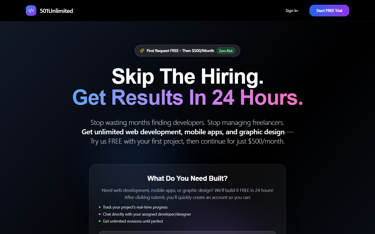 501unlimited.com screenshot