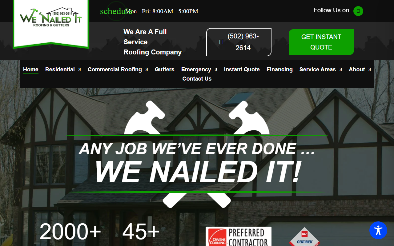 502-exteriors.com screenshot