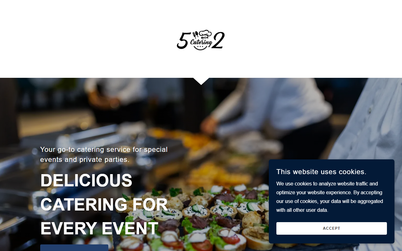 502catering.com screenshot