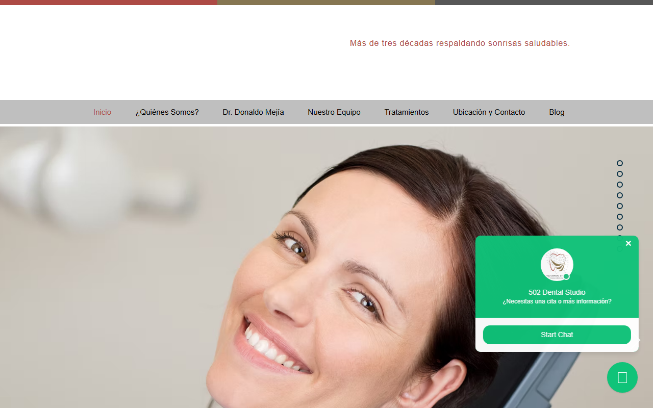 502dentalstudio.com screenshot
