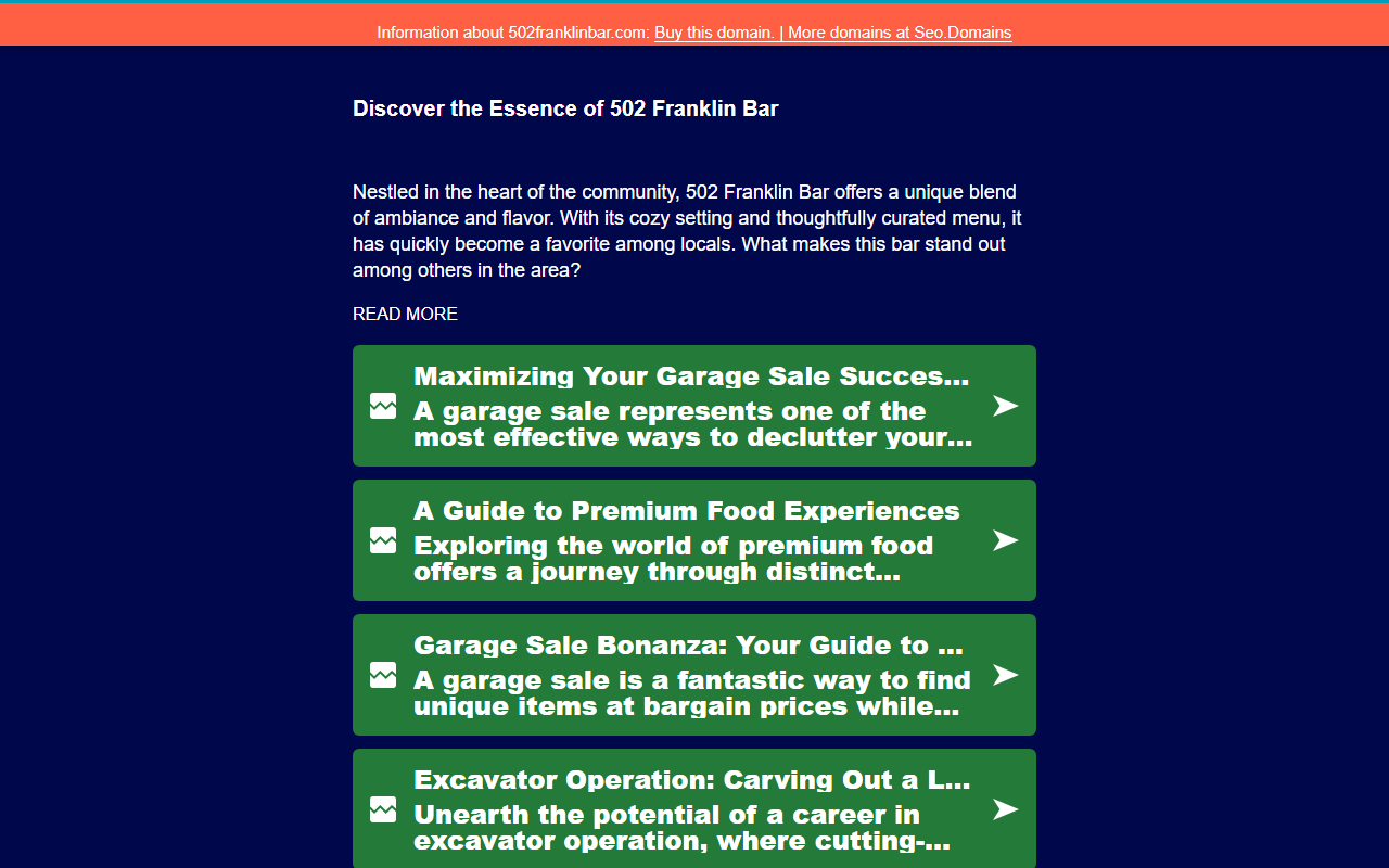 502franklinbar.com screenshot