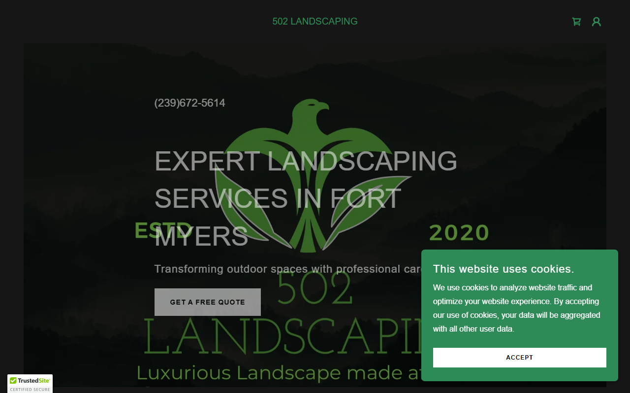502landscape.com screenshot