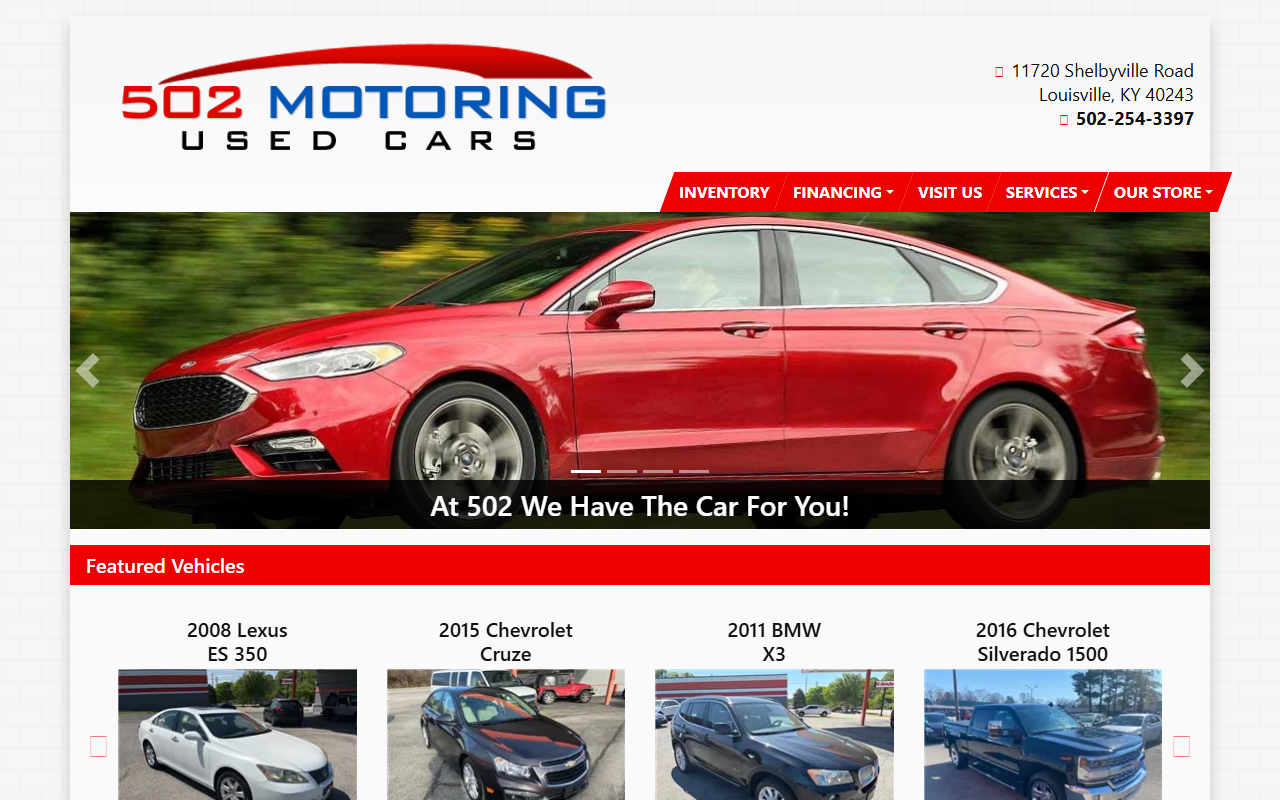 502motoring.com screenshot
