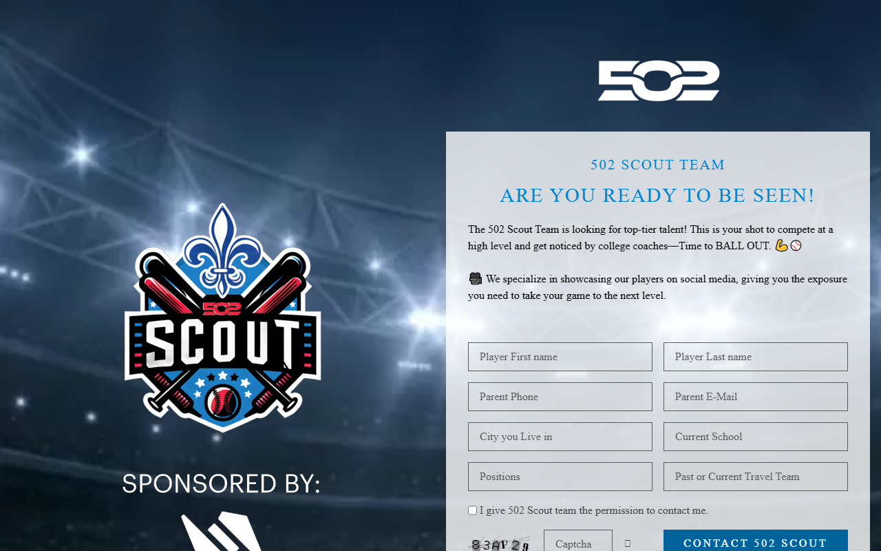 502scoutteam.com screenshot