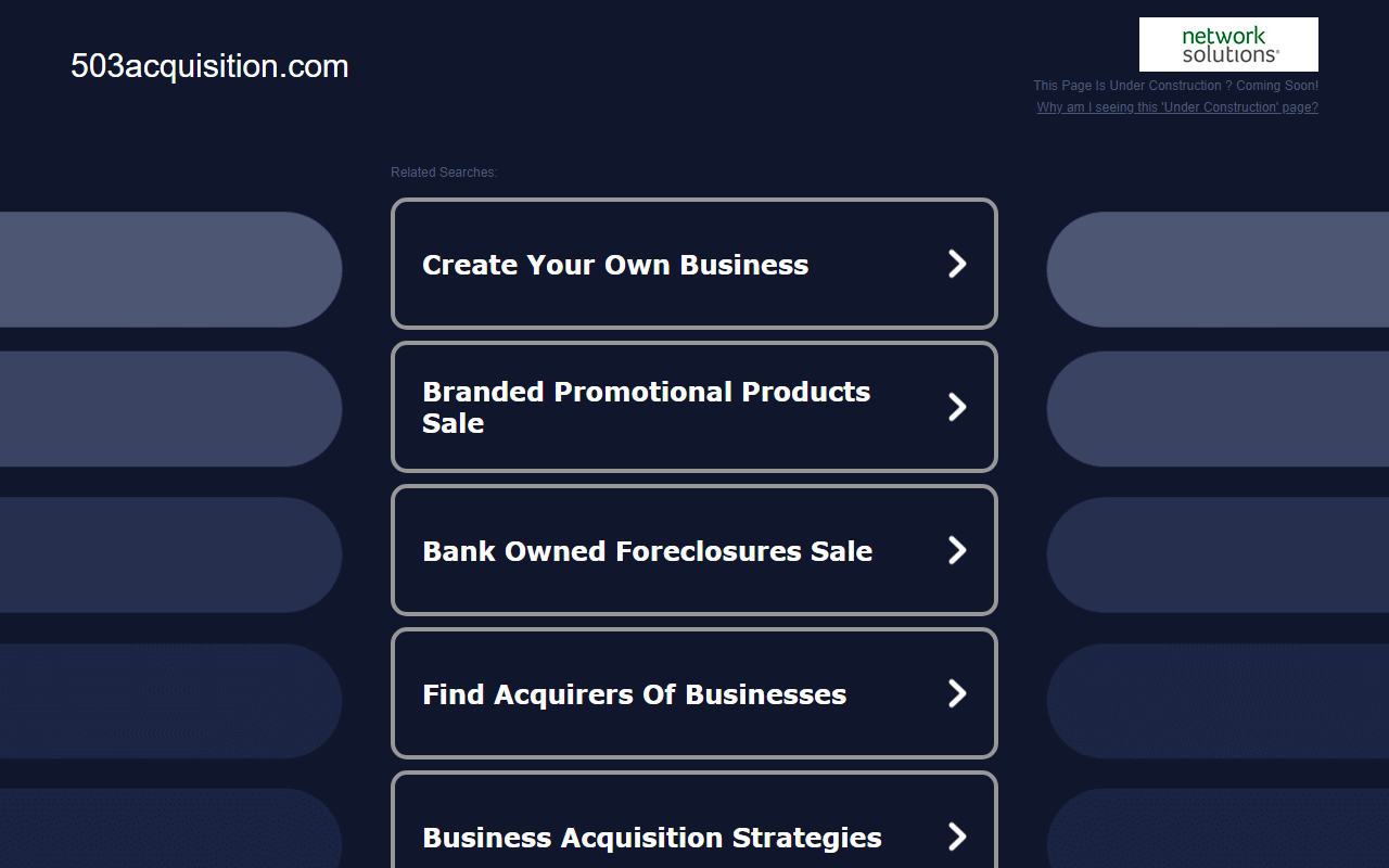 503acquisition.com screenshot