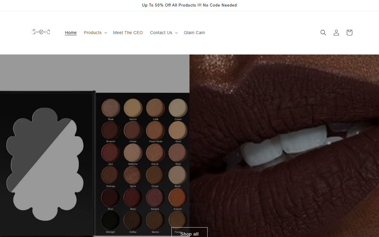 503cosmetics.com screenshot