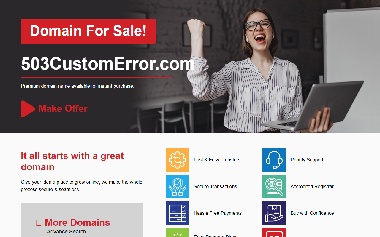 503customerror.com screenshot