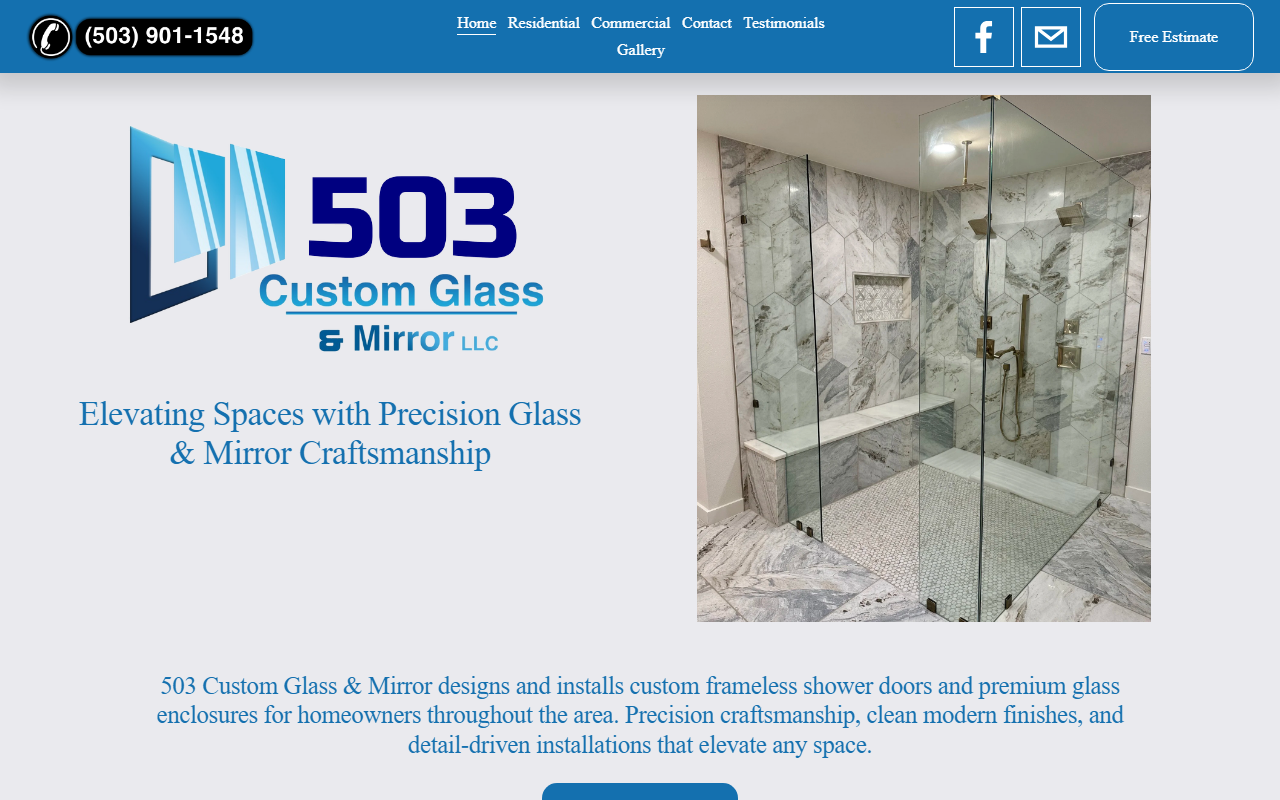 503customglass.com screenshot