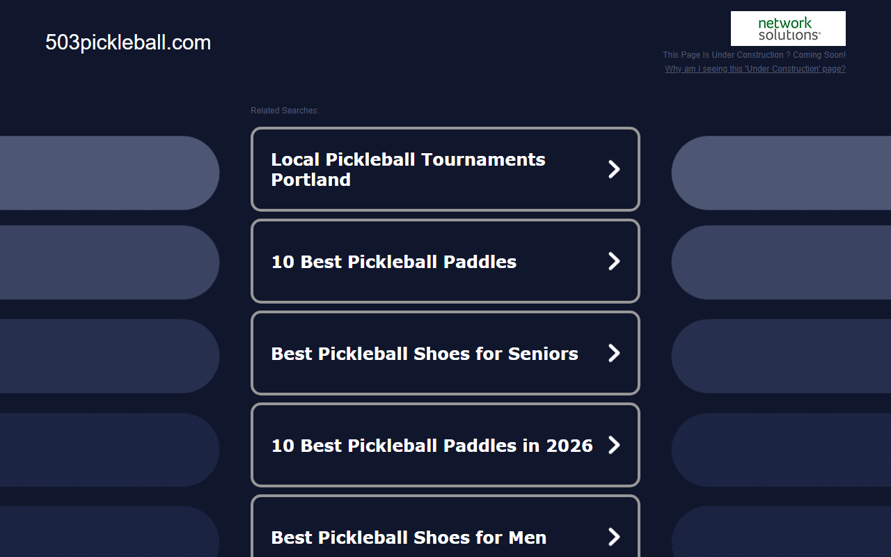 503pickleball.com screenshot
