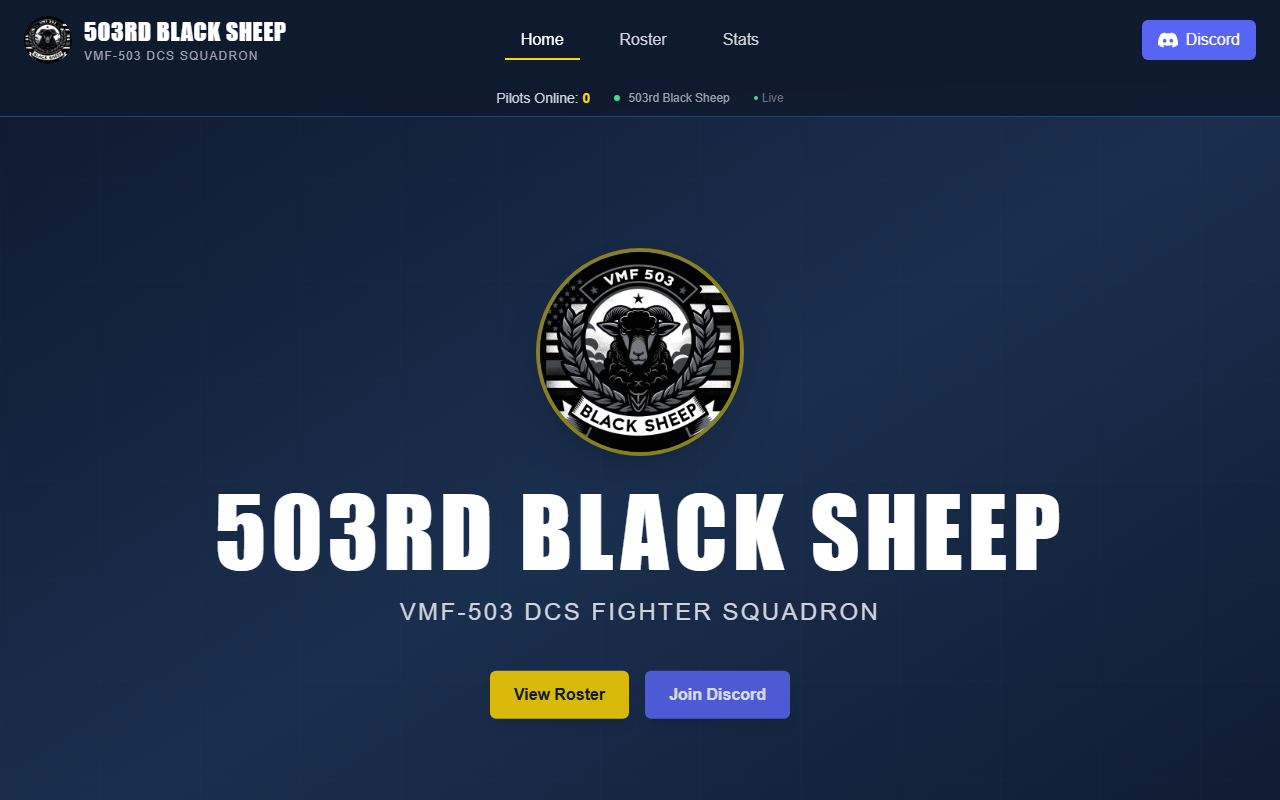 503rdblacksheep.com screenshot