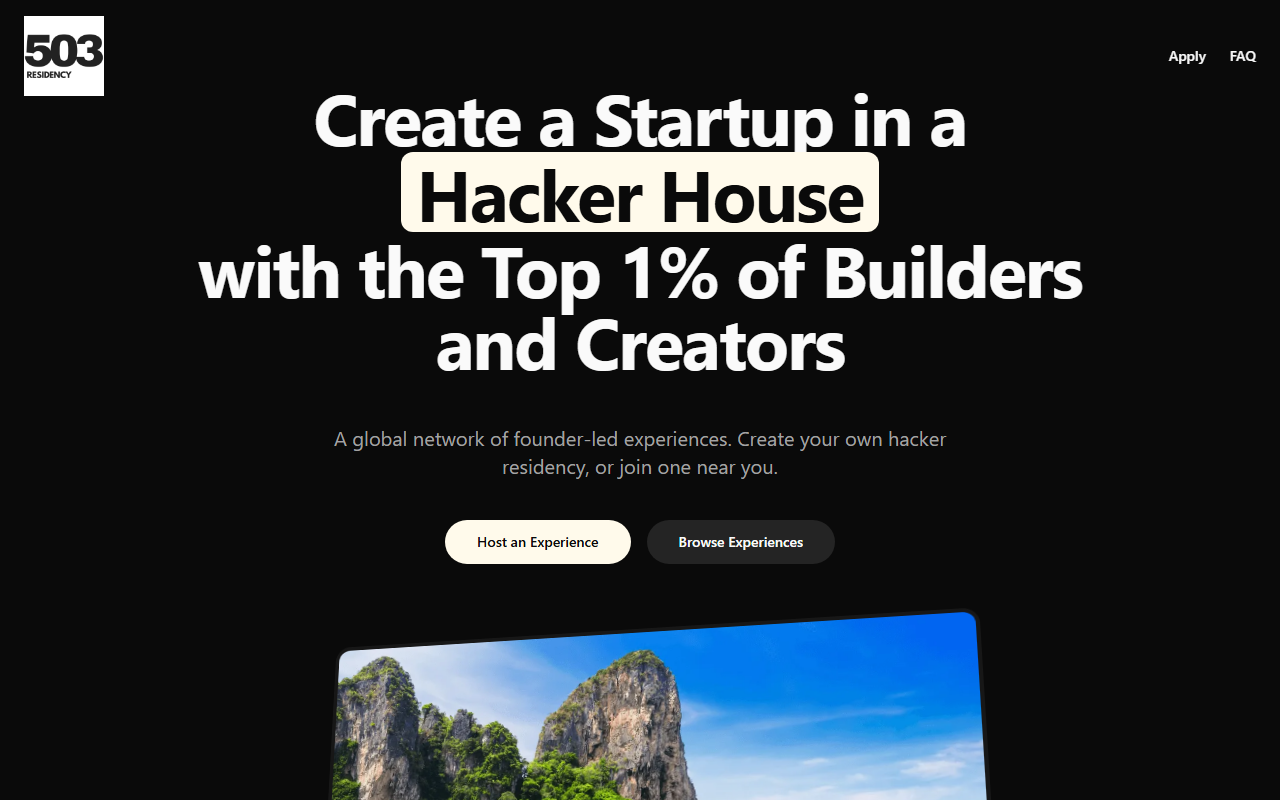 503residency.com screenshot