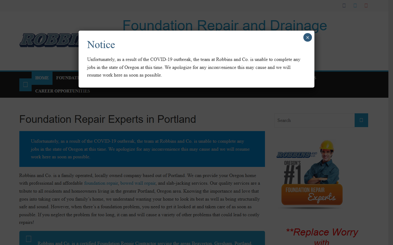 503robbins.com screenshot