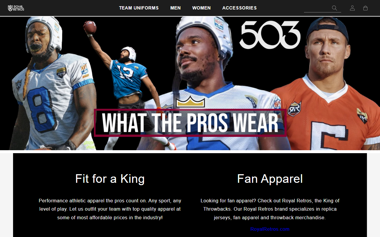 503sportsapparel.com screenshot