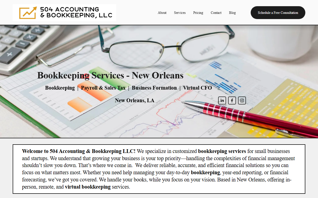 504bookkeeper.com screenshot