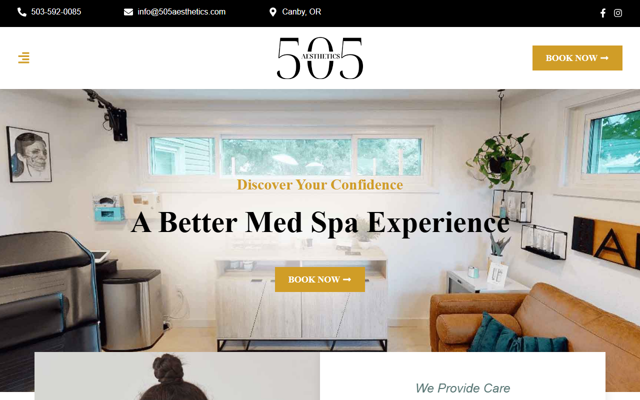 505aesthetics.com screenshot