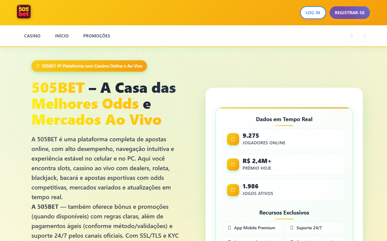 505bet-brazil.com screenshot