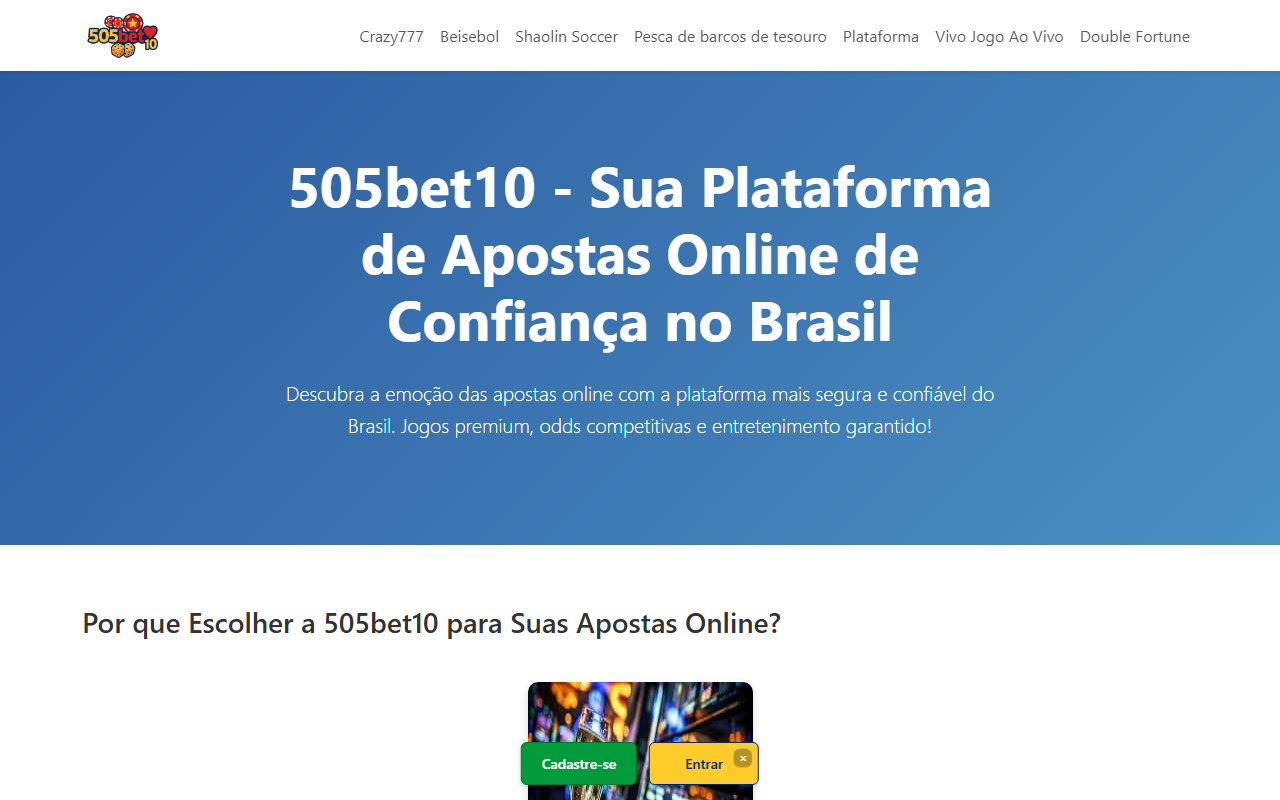 505bet10br.com screenshot
