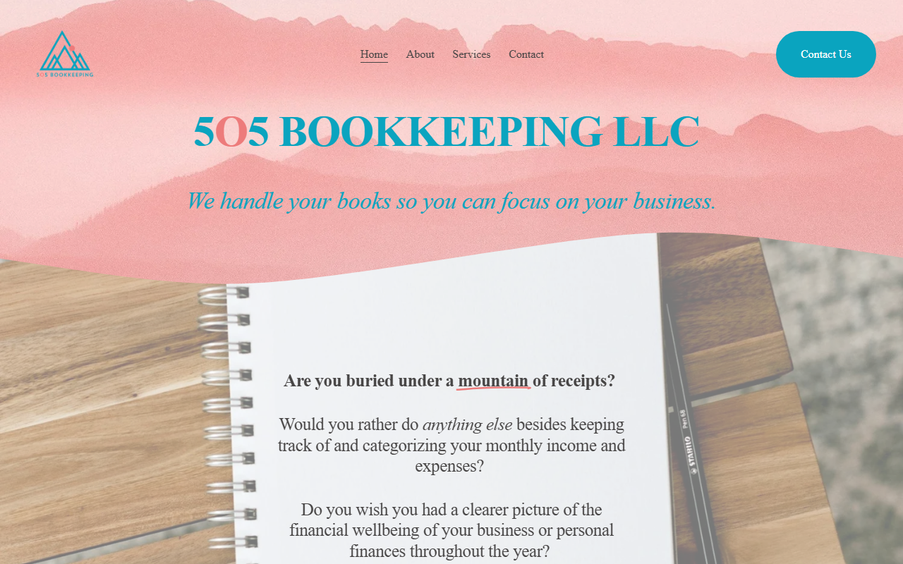 505bookkeeping.com screenshot