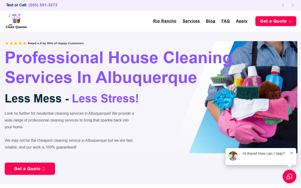 505cleanqueens.com screenshot
