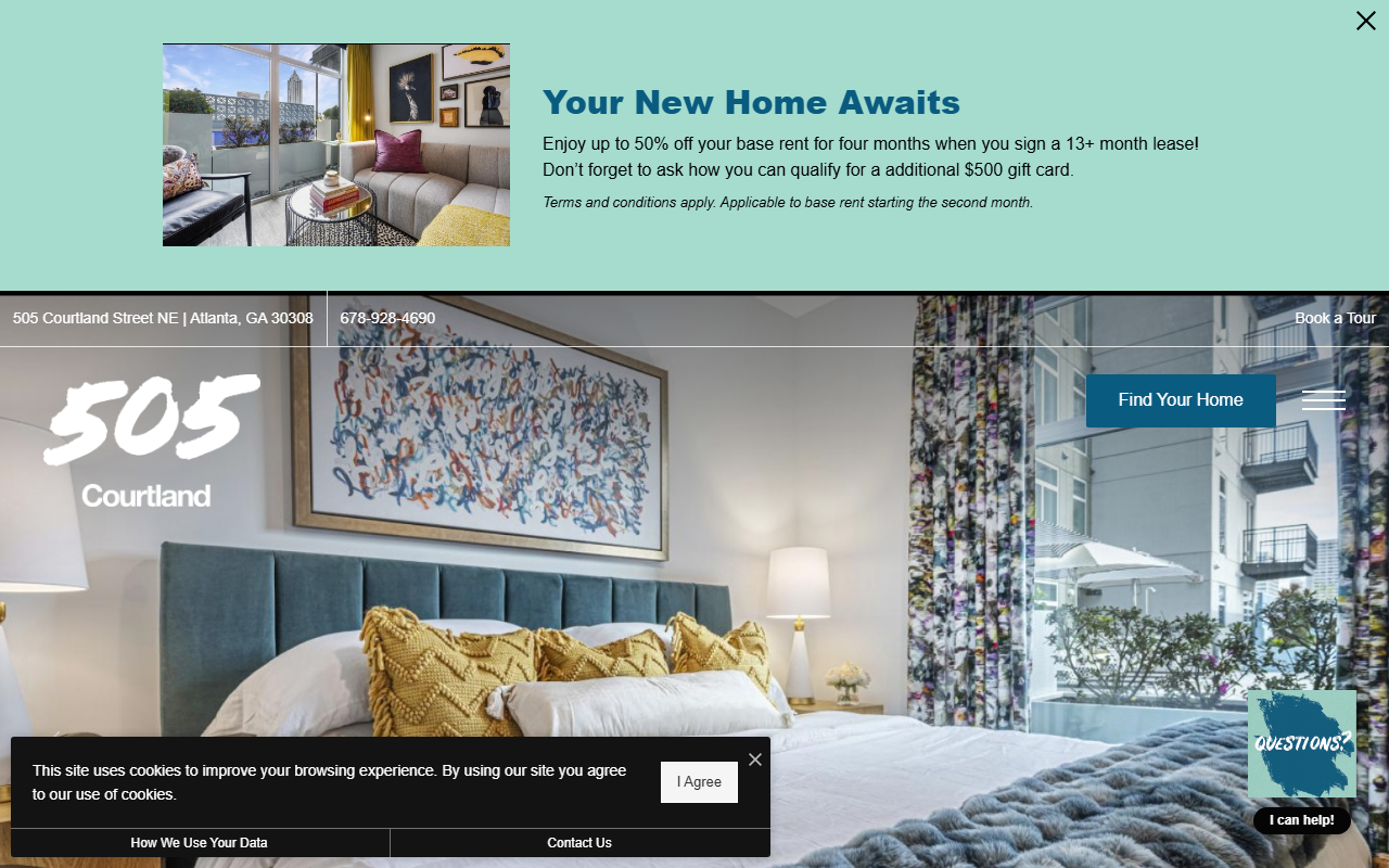 505courtlandapts.com screenshot