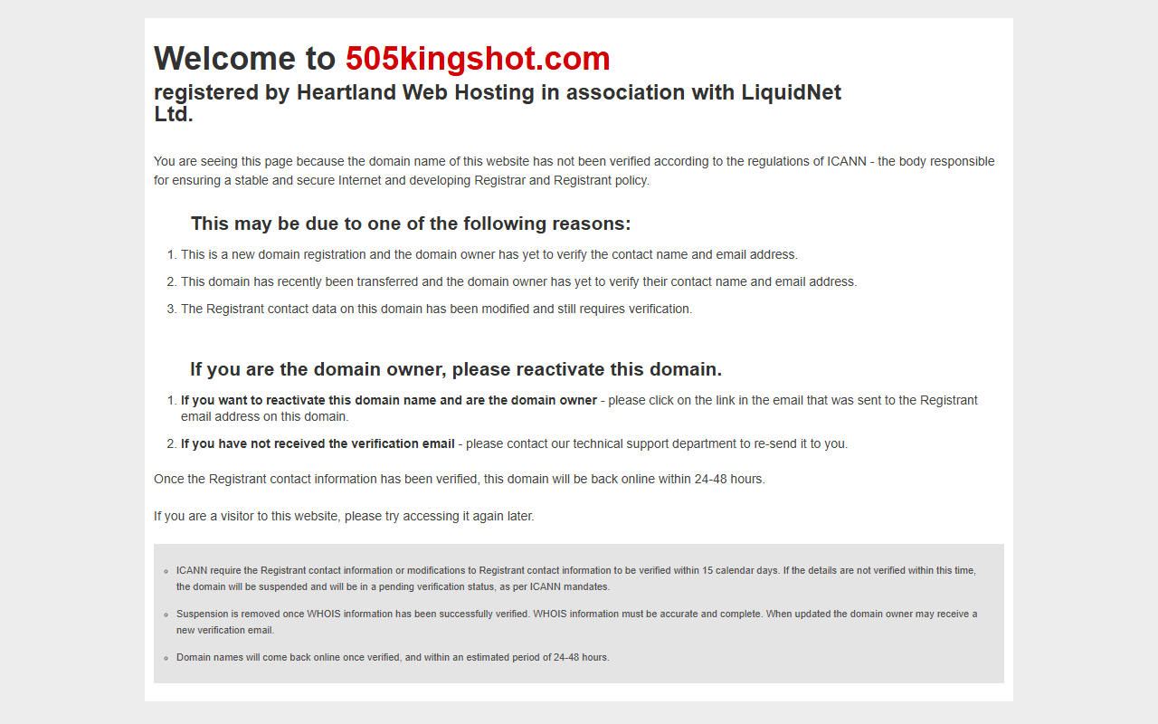 505kingshot.com screenshot