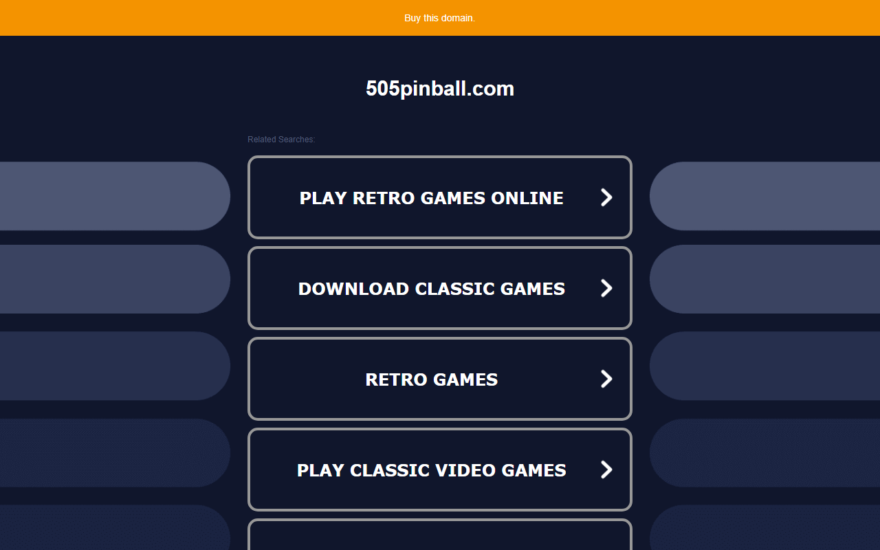 505pinball.com screenshot