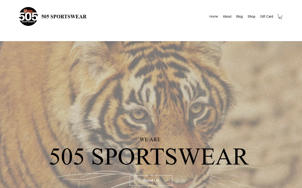 505sportswear.com screenshot