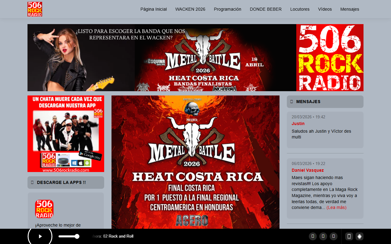 506rockradio.com screenshot