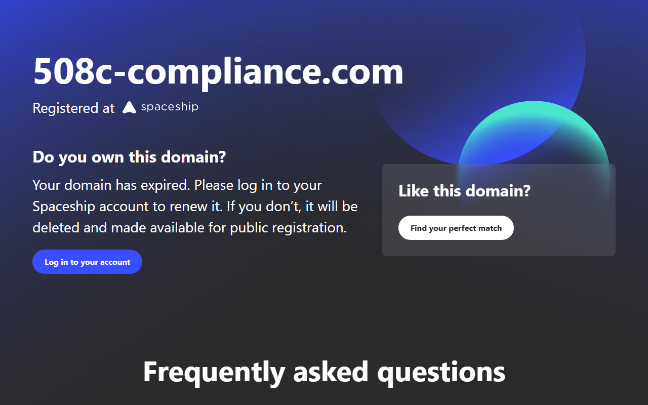 508c-compliance.com screenshot