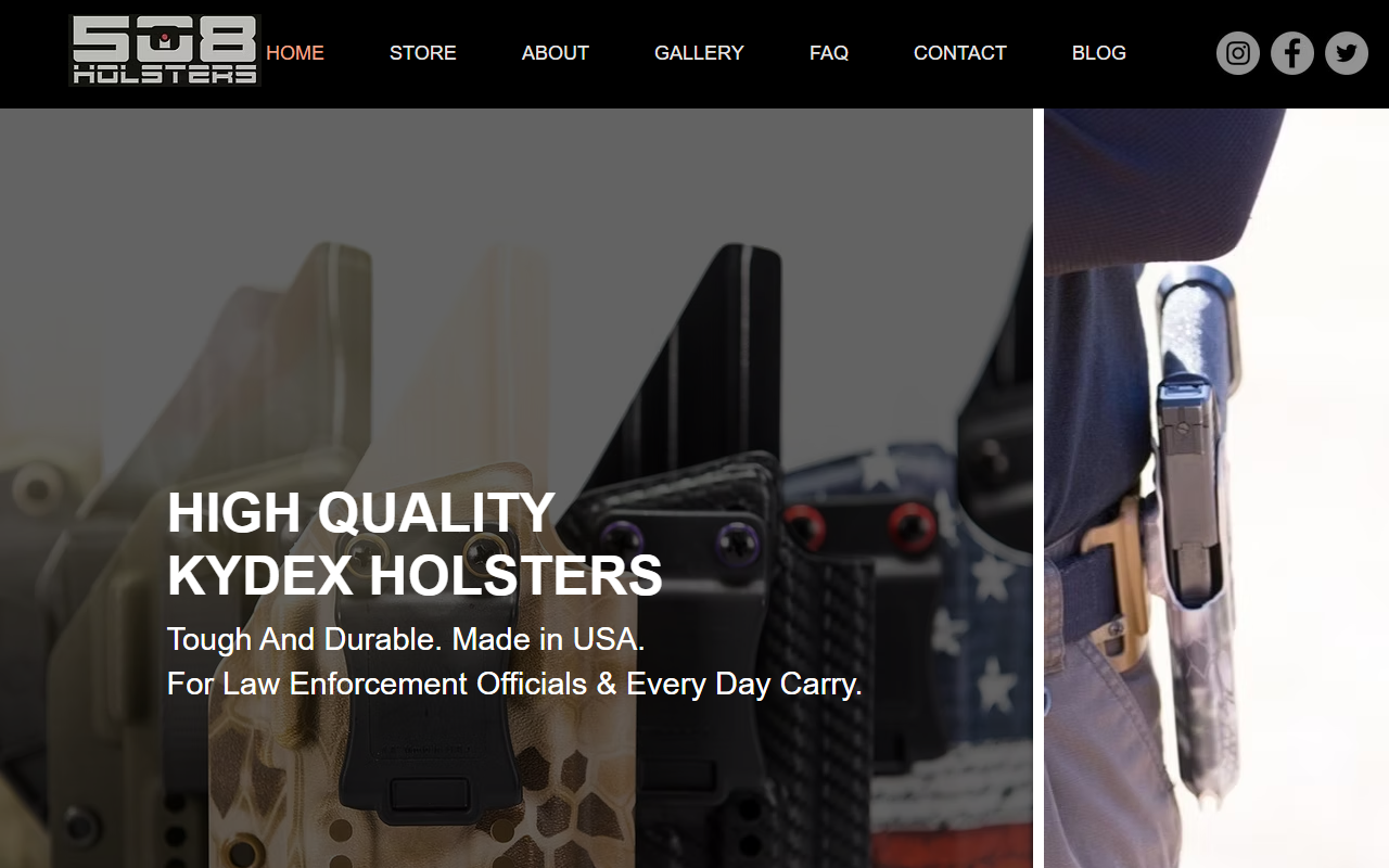 508holsters.com screenshot