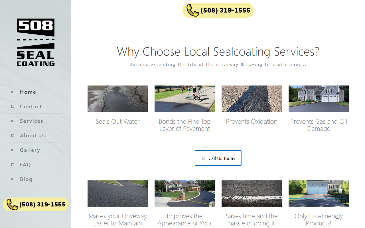 508sealcoating.com screenshot