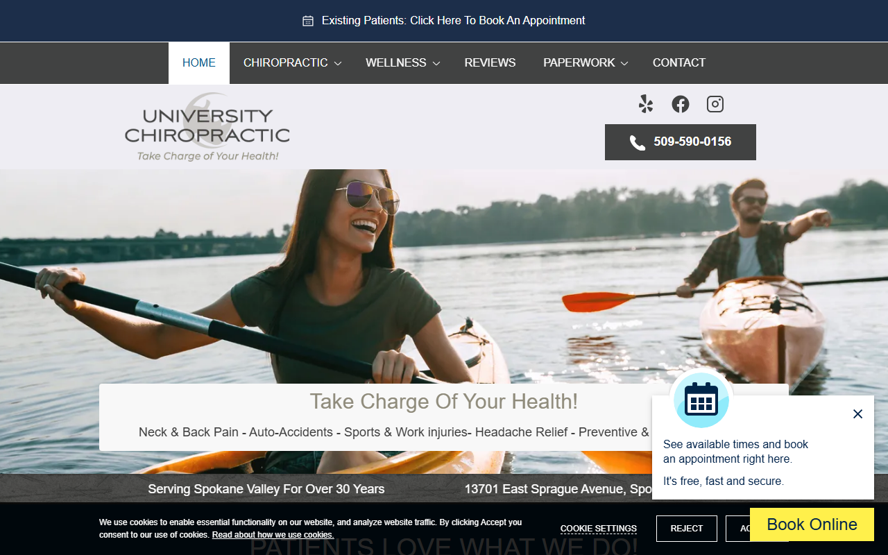 509chiropractor.com screenshot