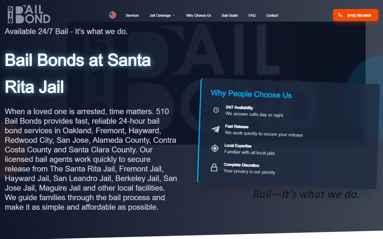 510bailbond.com screenshot