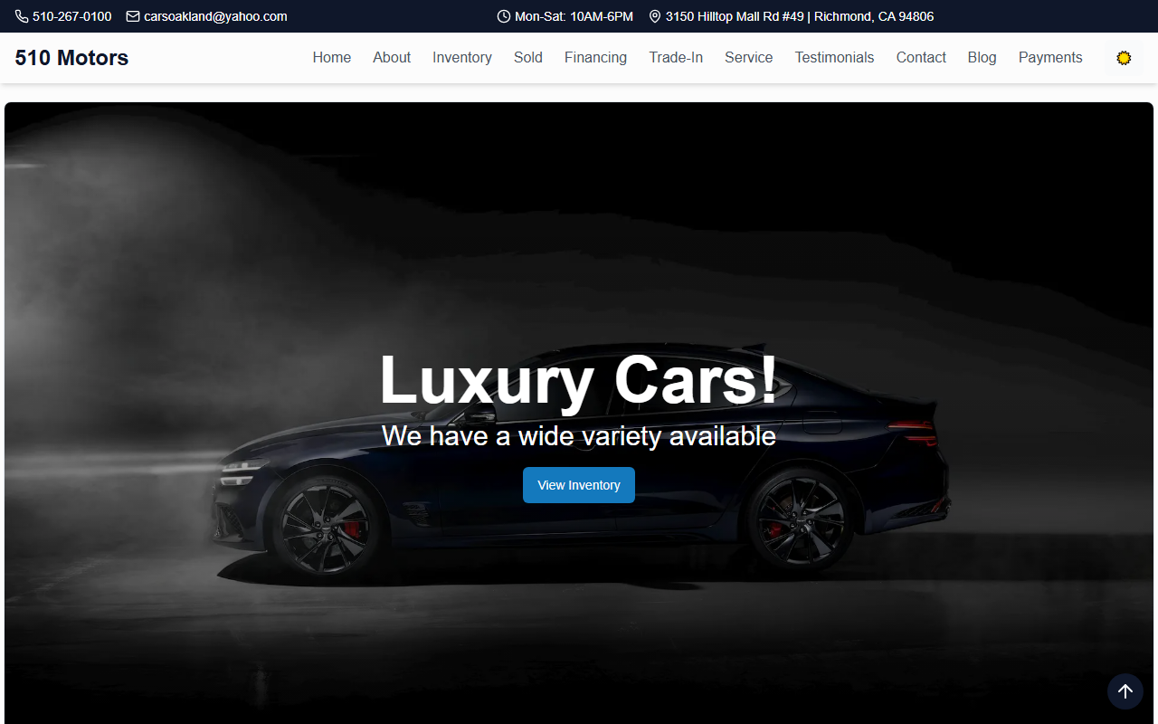 510motorcars.com screenshot