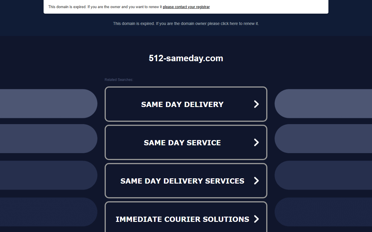 512-sameday.com screenshot